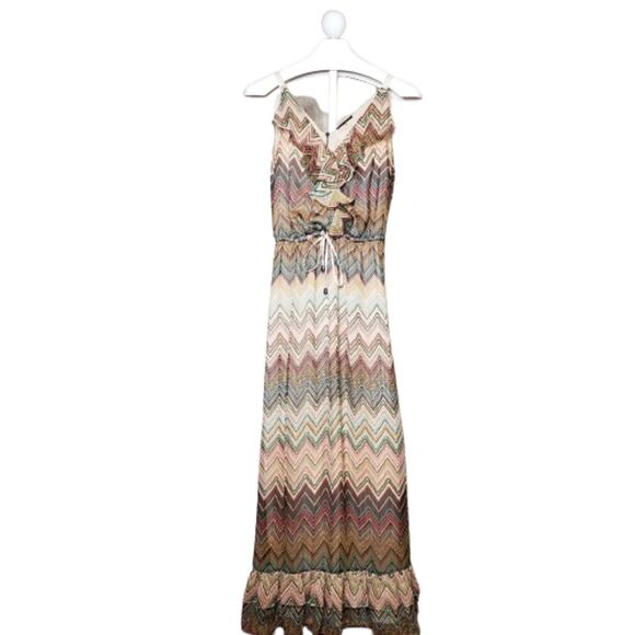 Pure Sugar Boho Zig Zag Maxi Dress Small - Picture 2 of 12